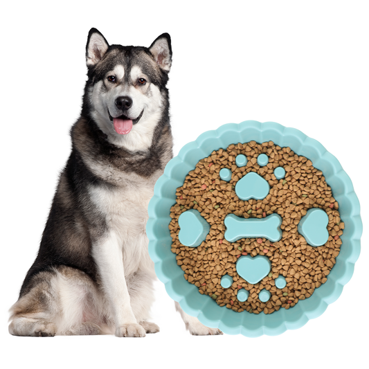 TinyWiz 𝐒𝐥𝐨𝐰 𝐅𝐞𝐞𝐝𝐞𝐫 𝐃𝐨𝐠 𝐁𝐨𝐰𝐥𝐬 𝐟𝐨𝐫 𝐋𝐚𝐫𝐠𝐞 𝐃𝐨𝐠𝐬, Anti-Choking Slow Feeding Dog Puzzle Bowl Interactive Healthy Dog Dishes to Slow Down Eating, Green