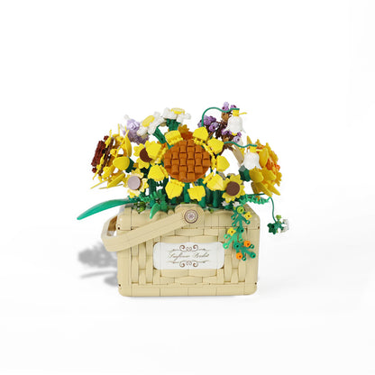 Sunflower Bouquet Building Set - Flower Bonsai Building Blocks Kits Plant Collection, Ideal Gifts for Teen Girl and Adults, Mothers Day, Home & Office Decor